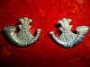 Ceylon Light Infantry Collar Badge Pair